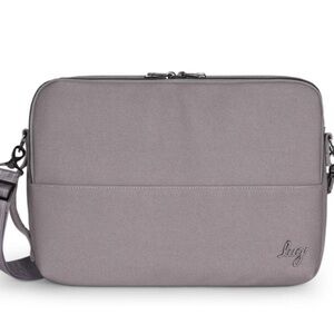 LUG Gorgeous Palms Interior Delta Matte Luxe 14.5" Laptop Crossbody Color: PEARL